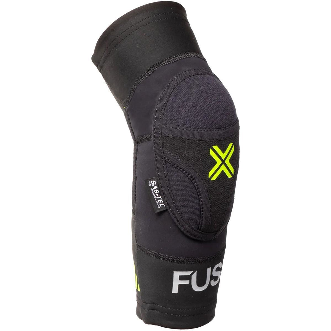 Fuse Omega Elbow Kids Pads - Black/ Neon Yellow