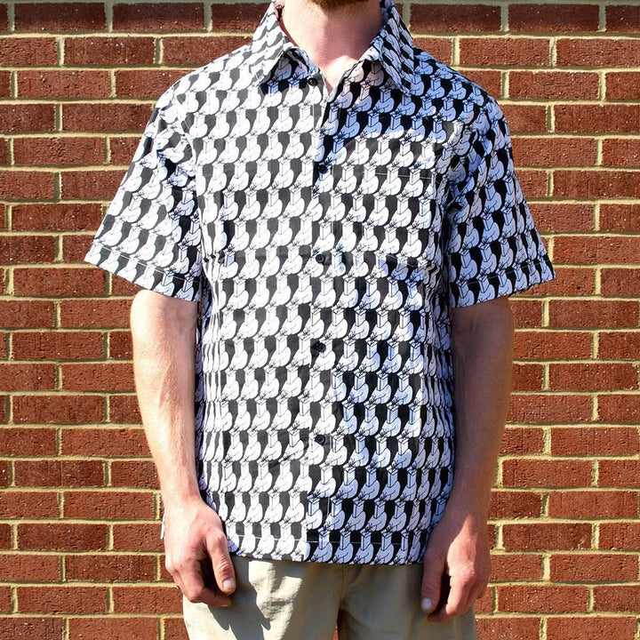 Lovenskate Let Others Open Your Mind Button-Up Shirt - Black/White