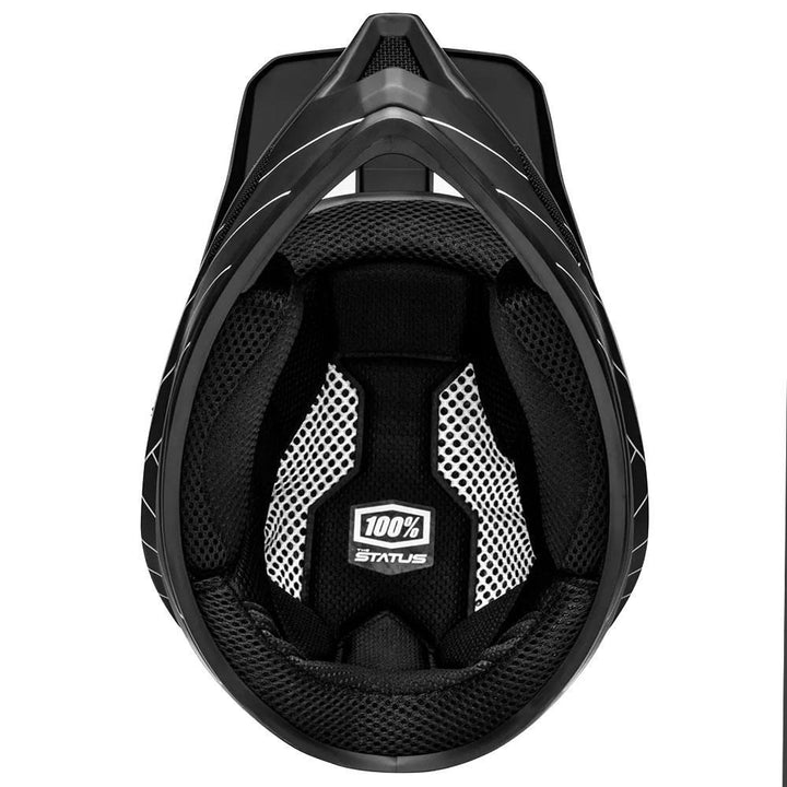 100% Status Youth Race Helmet - Essential Black