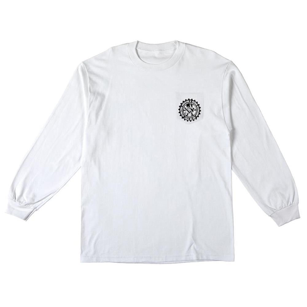 Anti Hero Pocket Union 18 Local Long Sleeve T-shirt - White/Black