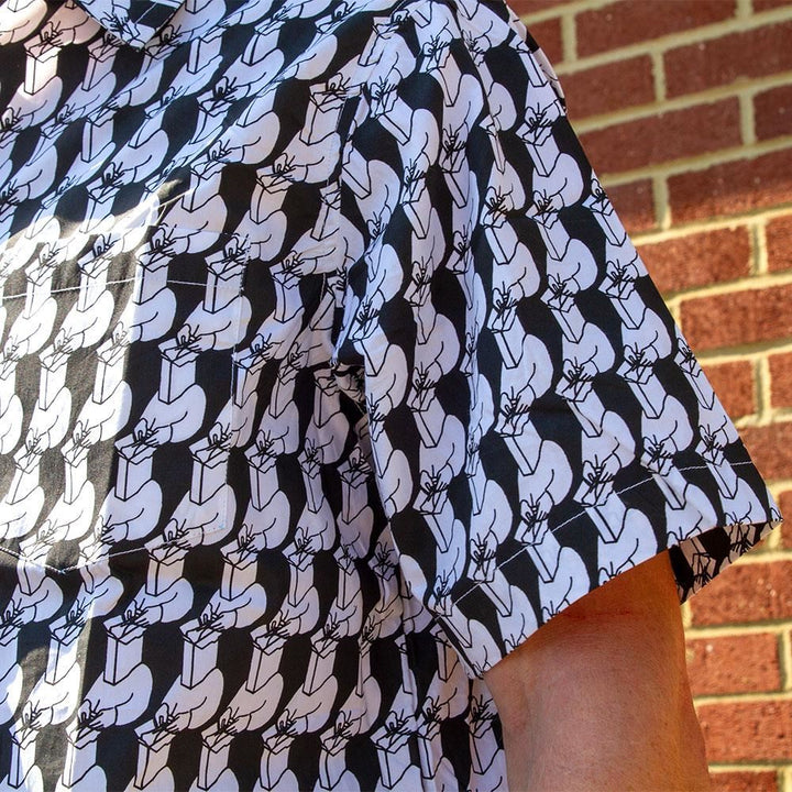 Lovenskate Let Others Open Your Mind Button-Up Shirt - Black/White