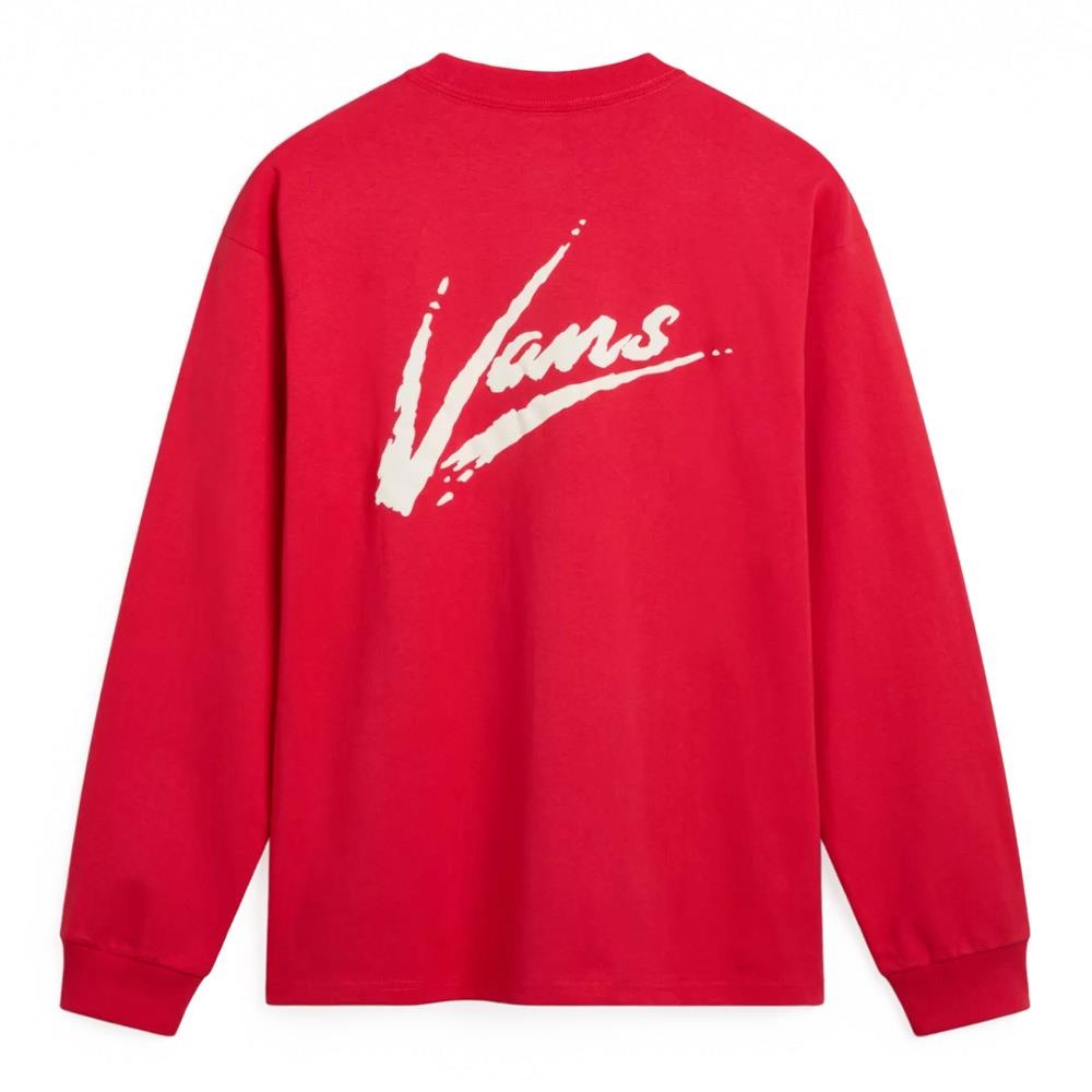 Vans Dettori Loose Fit Long Sleeve T-shirt Racing Red - Main Image