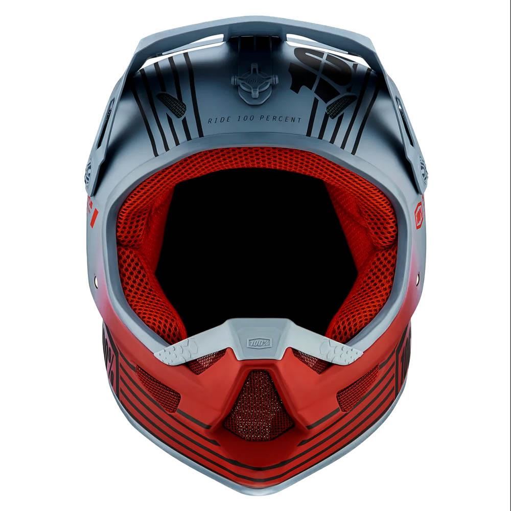 100% Status Youth Race Helmet - Caltec/Grey