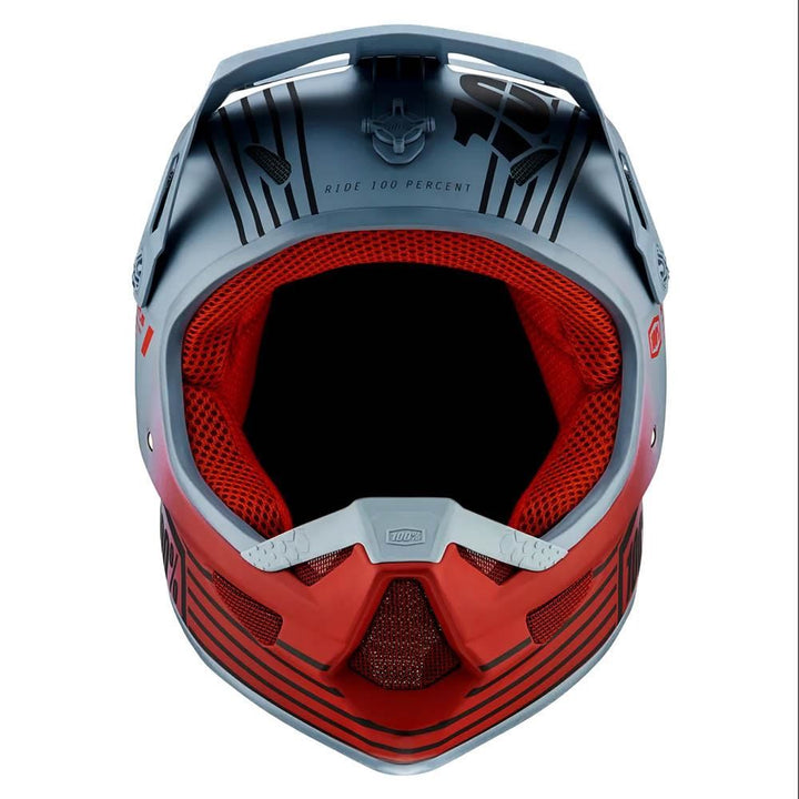 100% Status Youth Race Helmet - Caltec/Grey