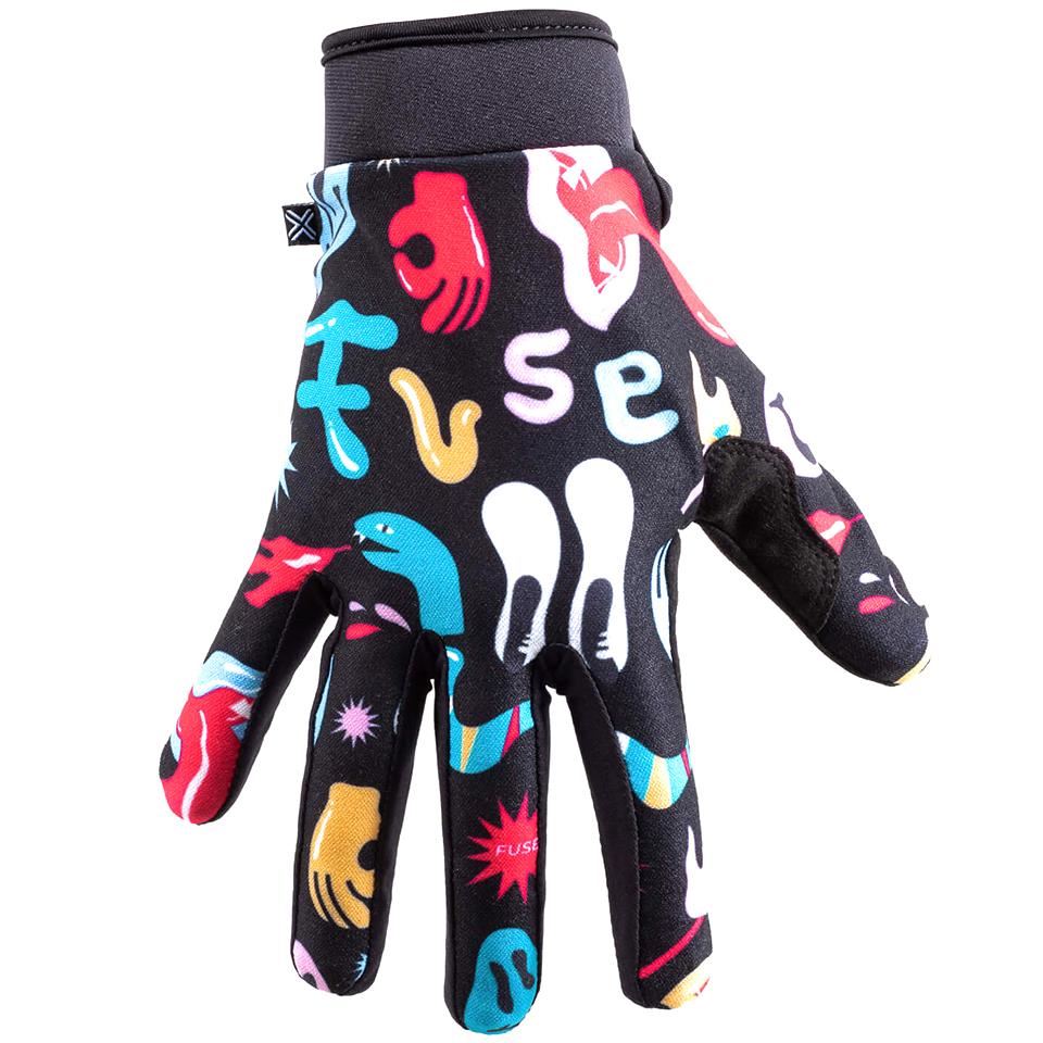 black snake handschuhe Fuse Chroma Crazy Snake Gloves - Black – Source BMX