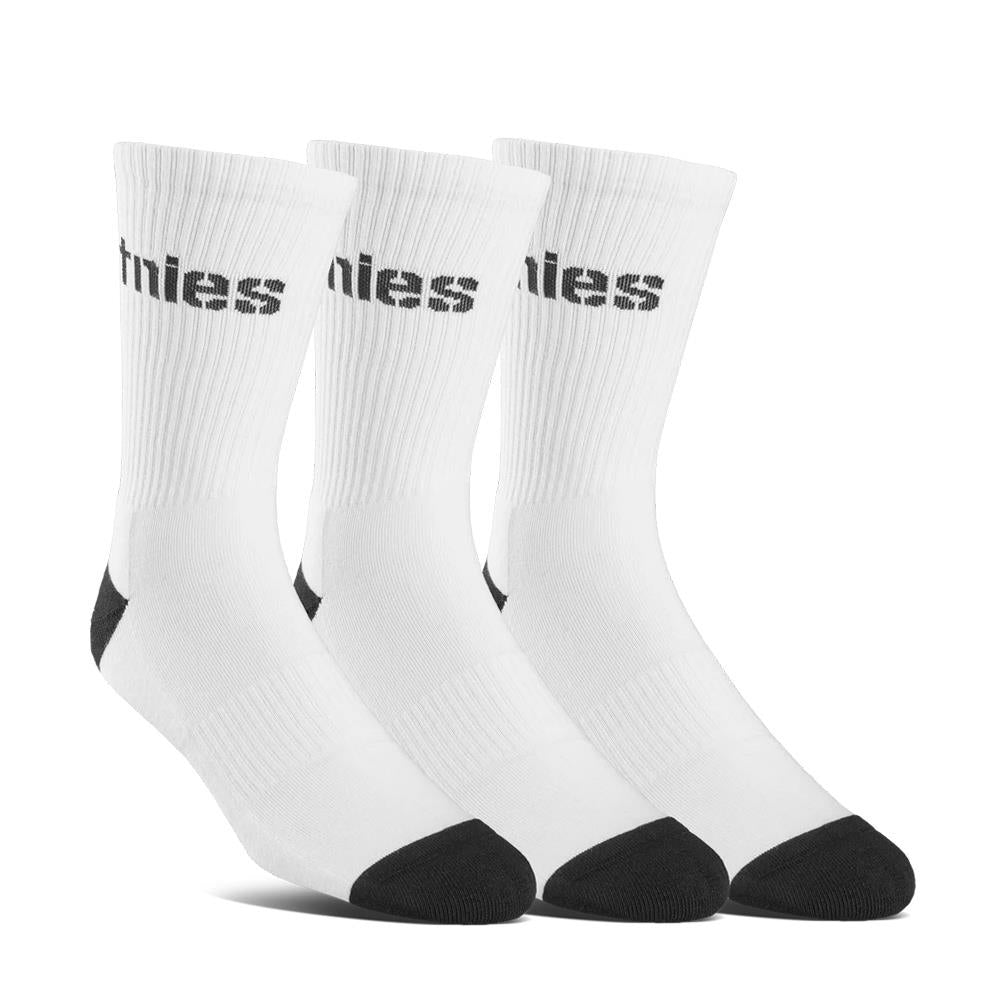 Etnies Stencil Icon Socks 3-Pack - White/White