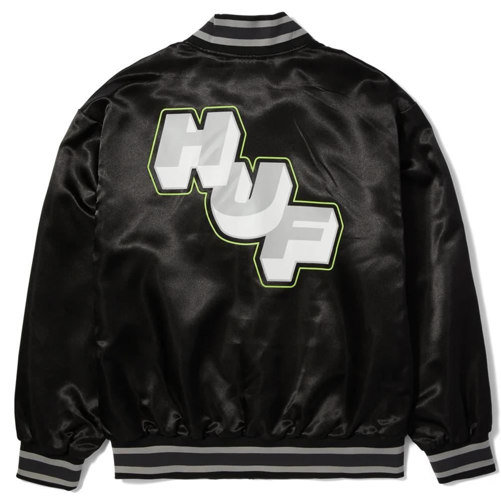 Huf Galactic Stack Baseball Jacket - Black