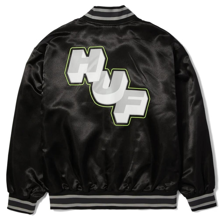Huf Galactic Stack Baseball Jacket - Black