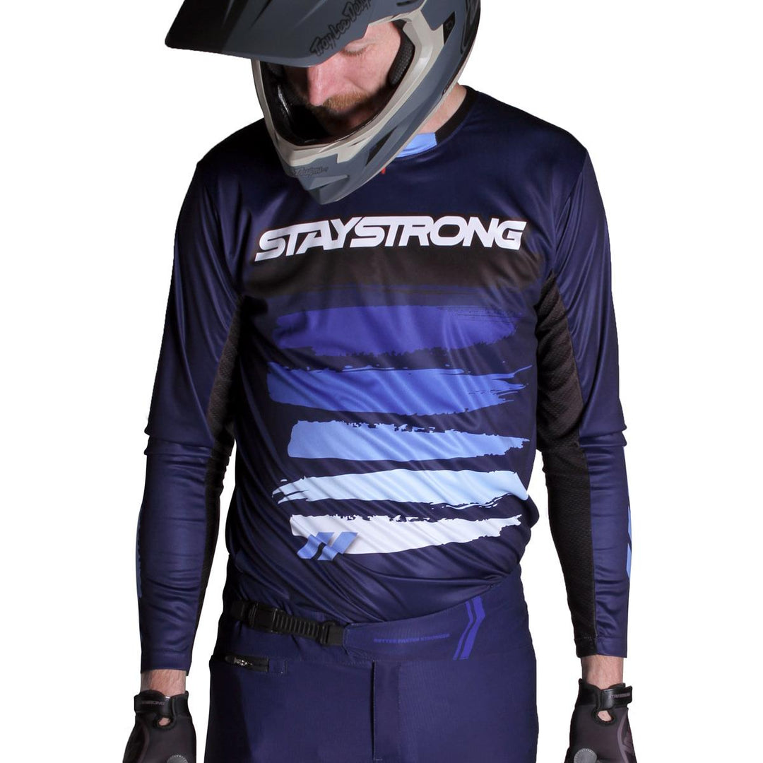 Stay Strong Paint Youth Race Jersey - Navy