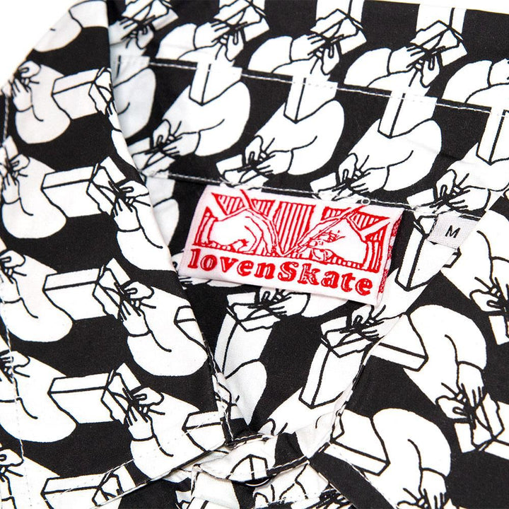 Lovenskate Let Others Open Your Mind Button-Up Shirt - Black/White