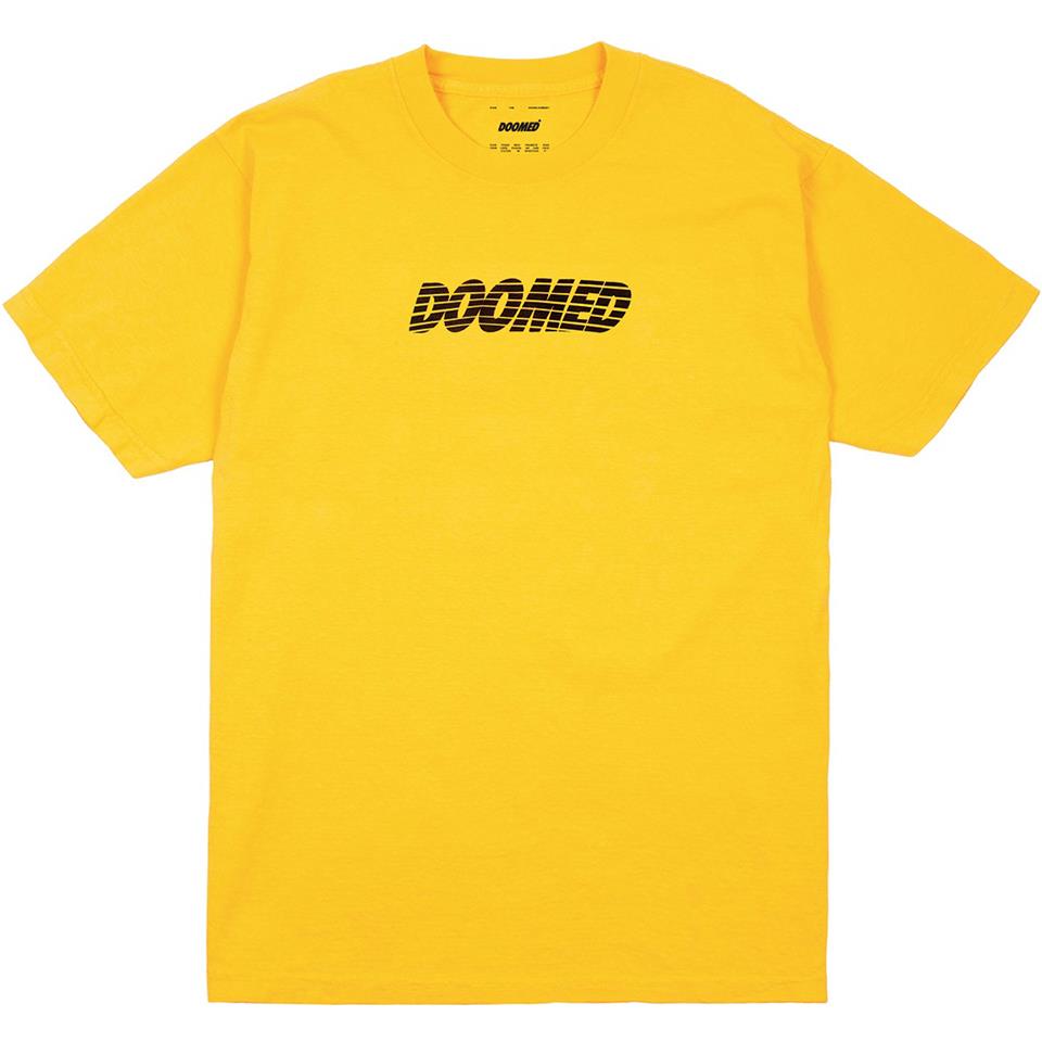 Doomed Maglietta Cracked - Giallo