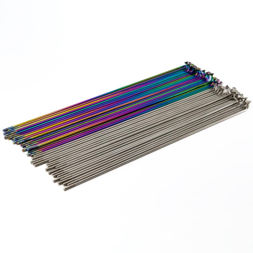 Rayons Source en acier inoxydable (paquet de 40) - Arc-en-ciel/Silver