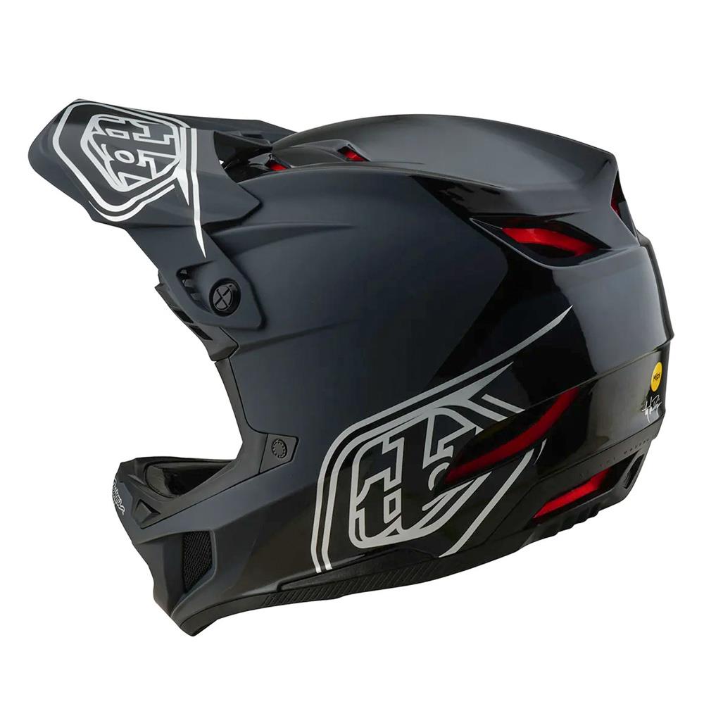 Troy Lee D4 Polyacrylate MIPS Race Helmet - Shadow Black