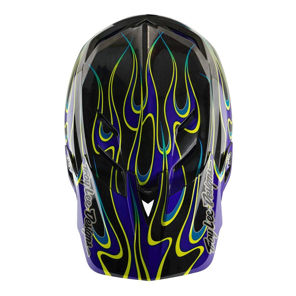 Troy Lee D4 Carbon MIPS Race Helmet - Torched Black/Purple
