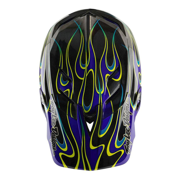 Troy Lee D4 Carbon MIPS Race Helmet - Torched Black/Purple