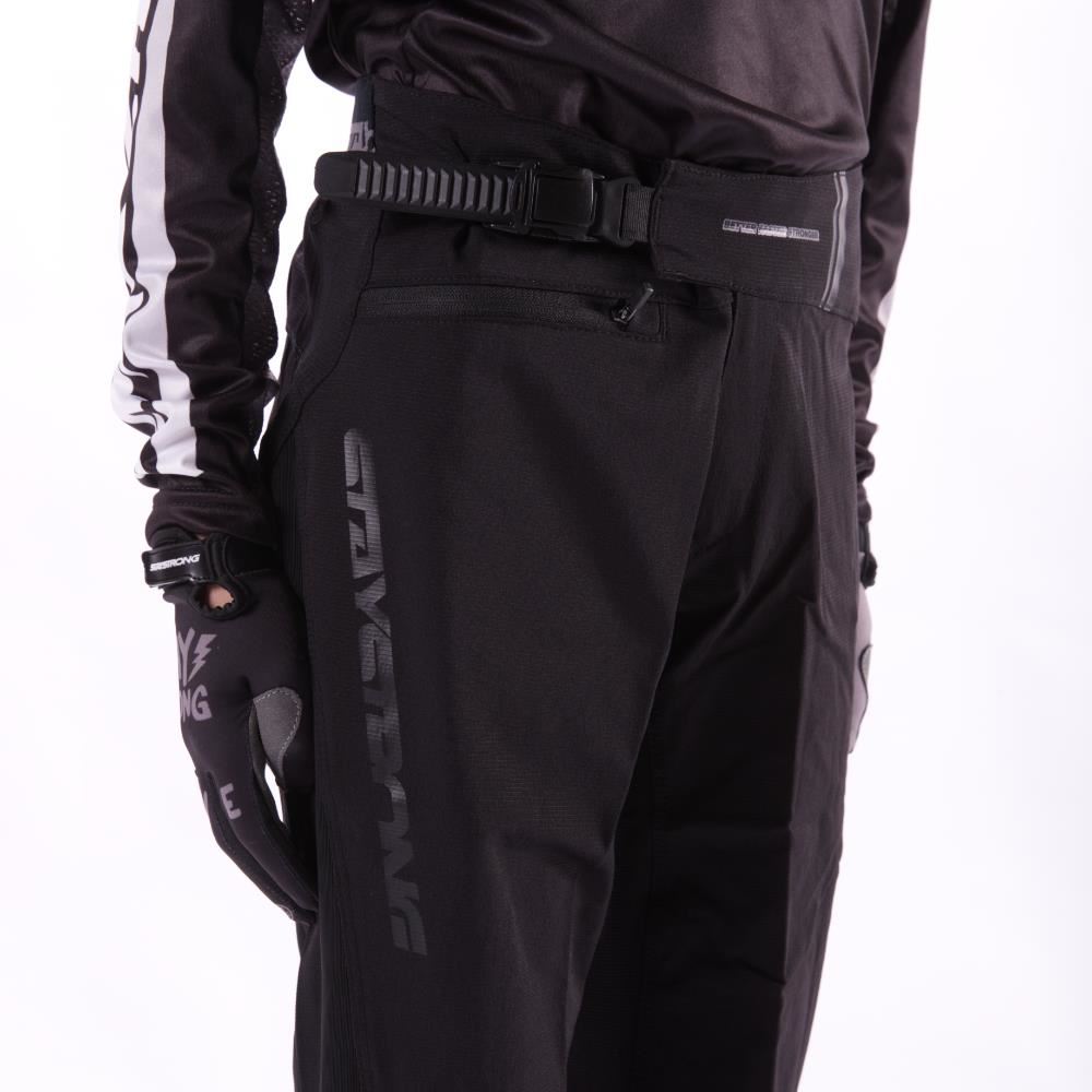 Stay Strong Youth V2 Race Pants - Black/Black