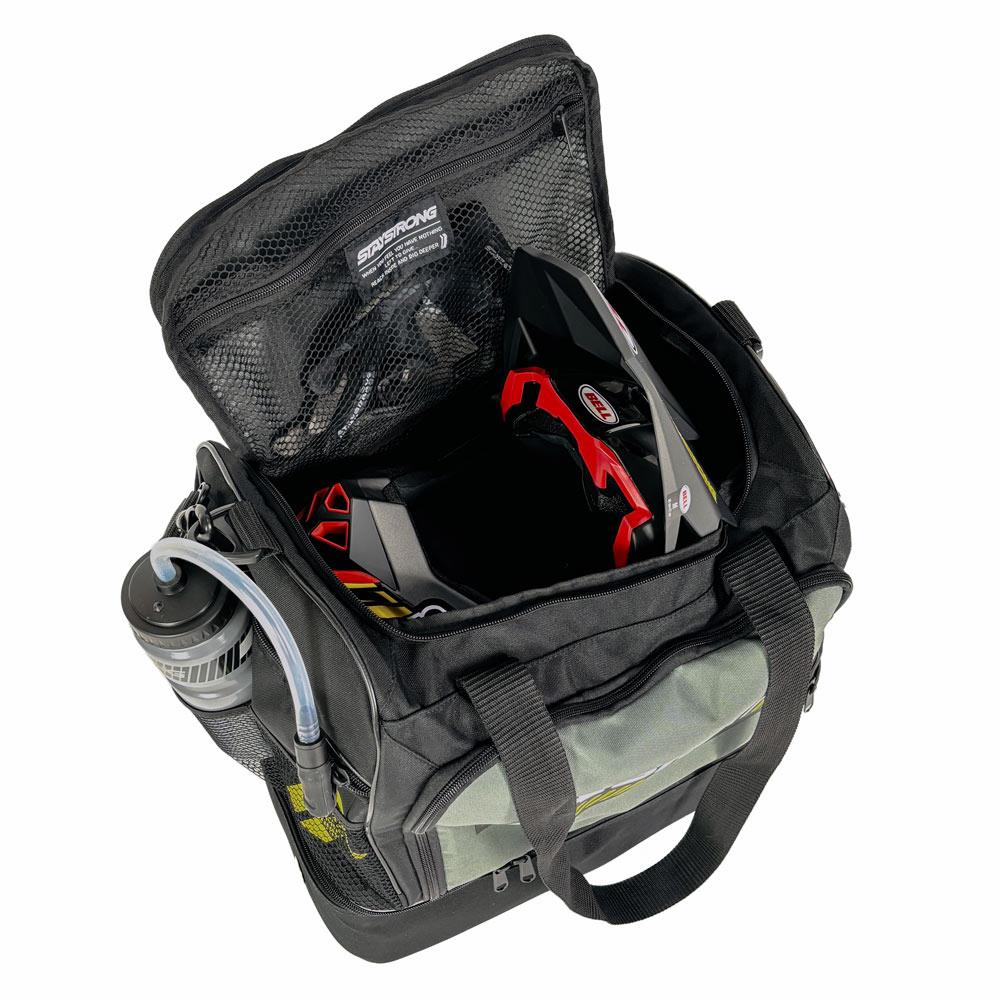 Stay Strong Chevron Kit/Helmet Bag - Black and Grey