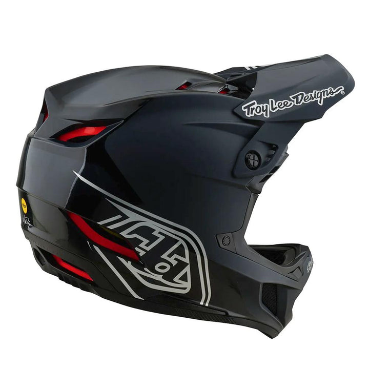 Troy Lee D4 Polyacrylate MIPS Race Helmet - Shadow Black