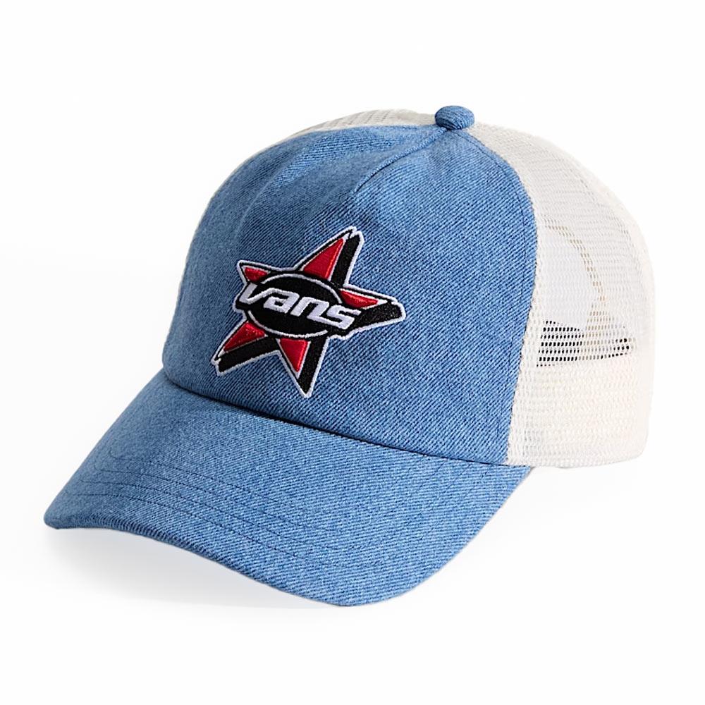 Vans Marked Jockey Trucker Cap - Stonewash and Blue