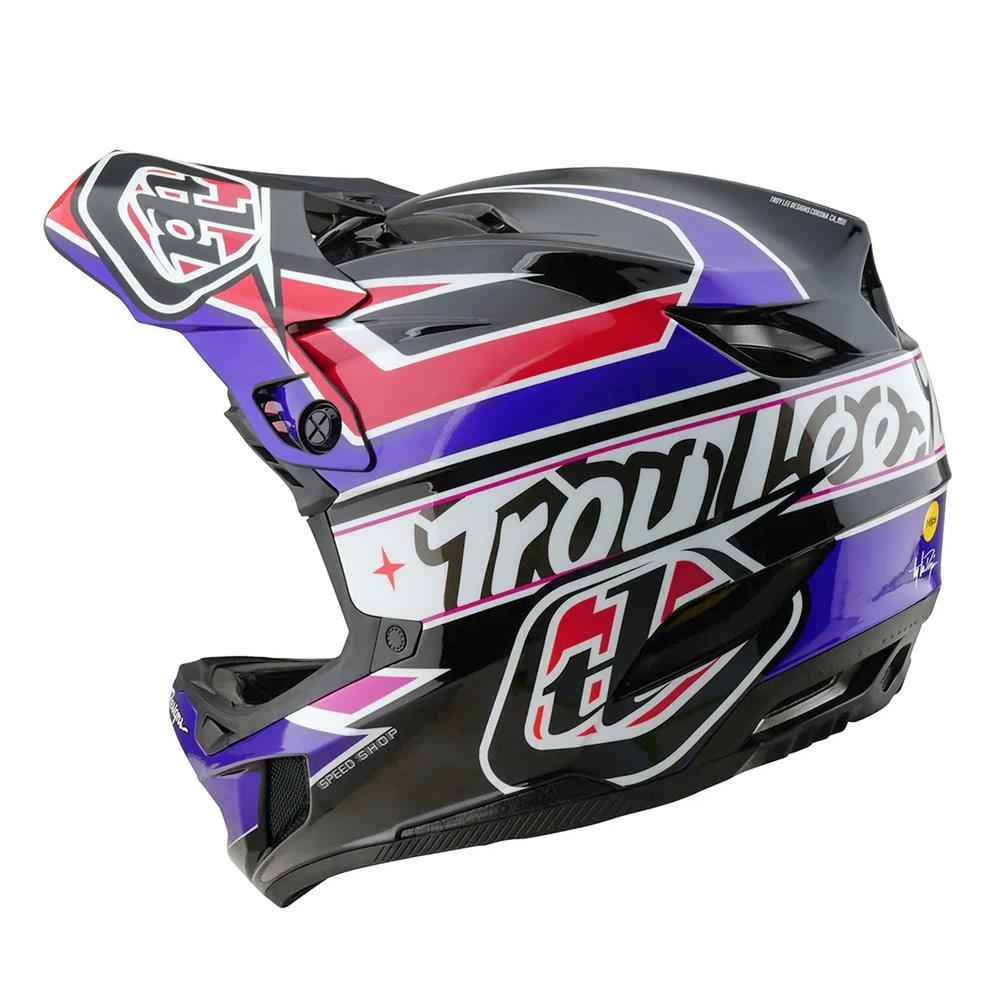 Troy Lee D4 Polyacrylate MIPS Race Helmet - Linear Black