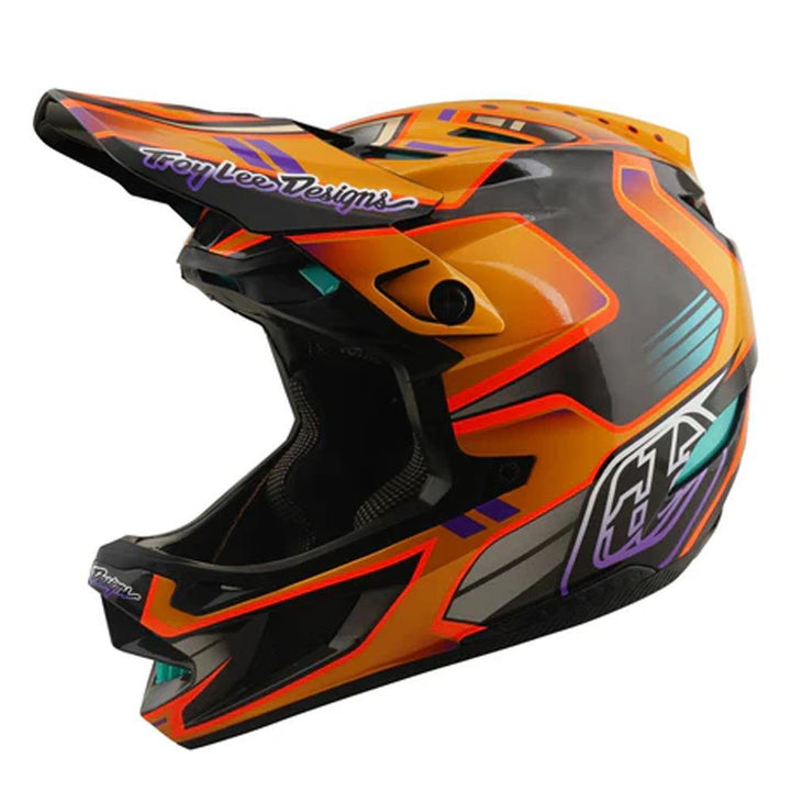 Troy Lee D4 Carbon MIPS Race Helmet - Crest Gold