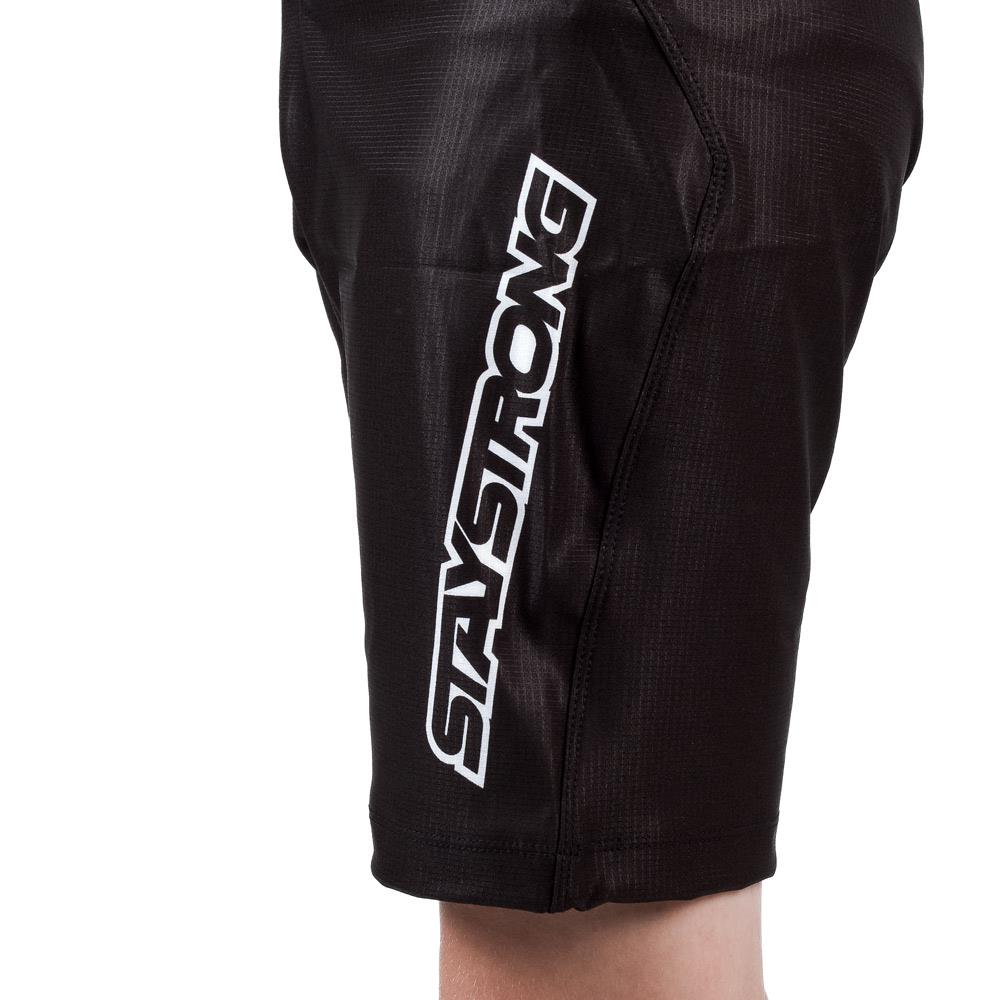 Stay Strong Youth V3 Race Shorts - Black/White