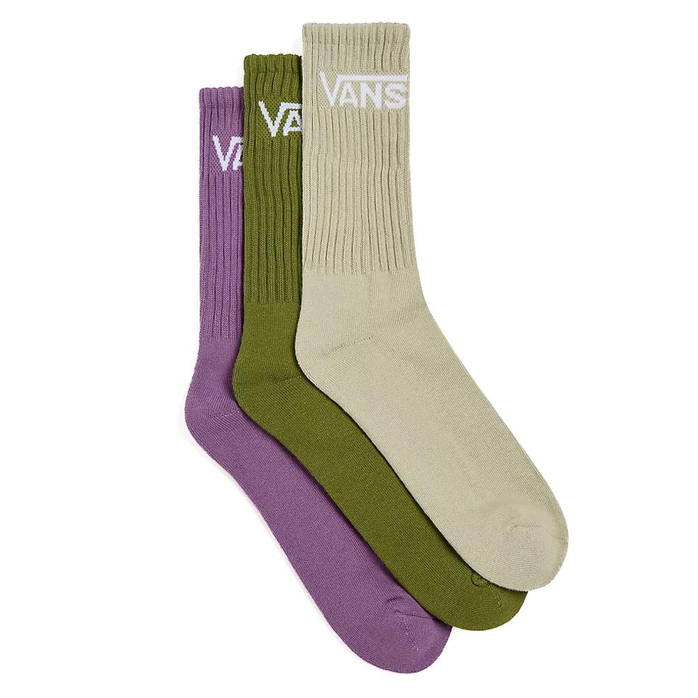 Vans Klassische Crew -Socken 3 -Pack - Pesto