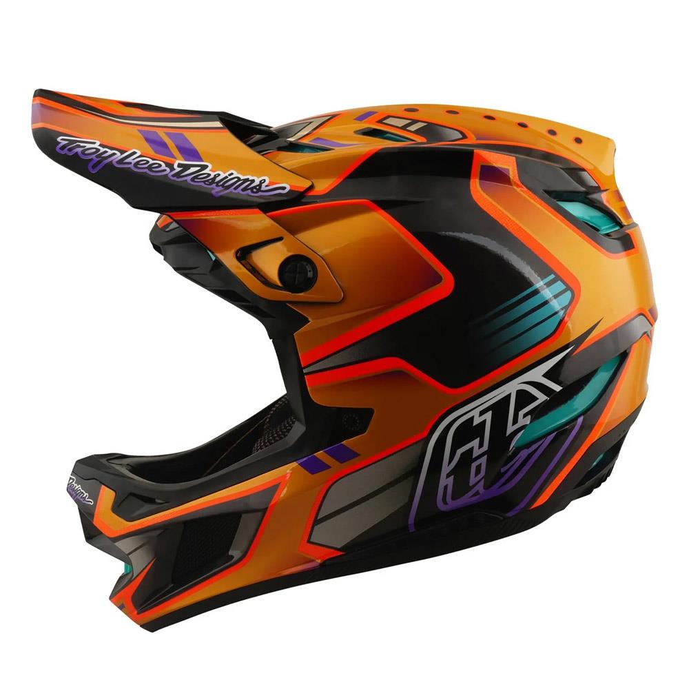 Troy Lee D4 Carbon MIPS Race Helmet - Crest Gold