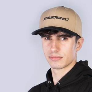 Stay Strong Staple Snapback - Black/Tan