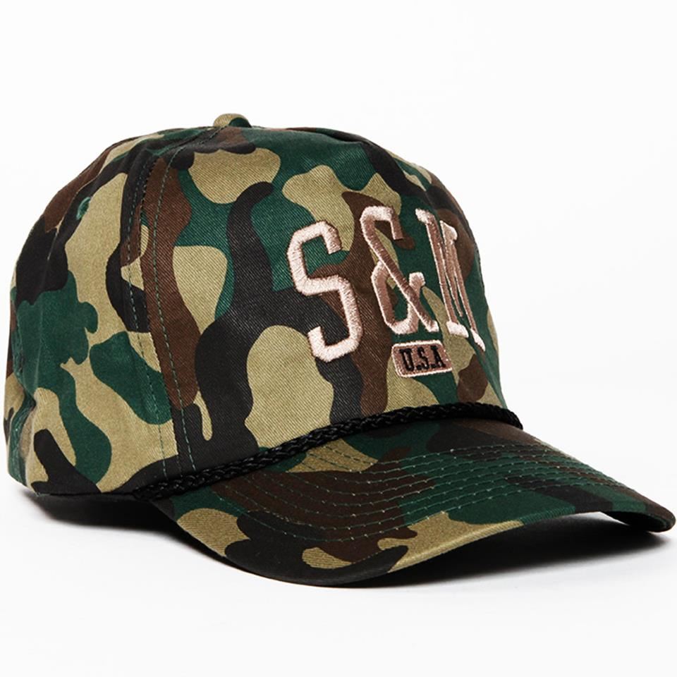 S&M SMU 5 Panel Snapback - Camo