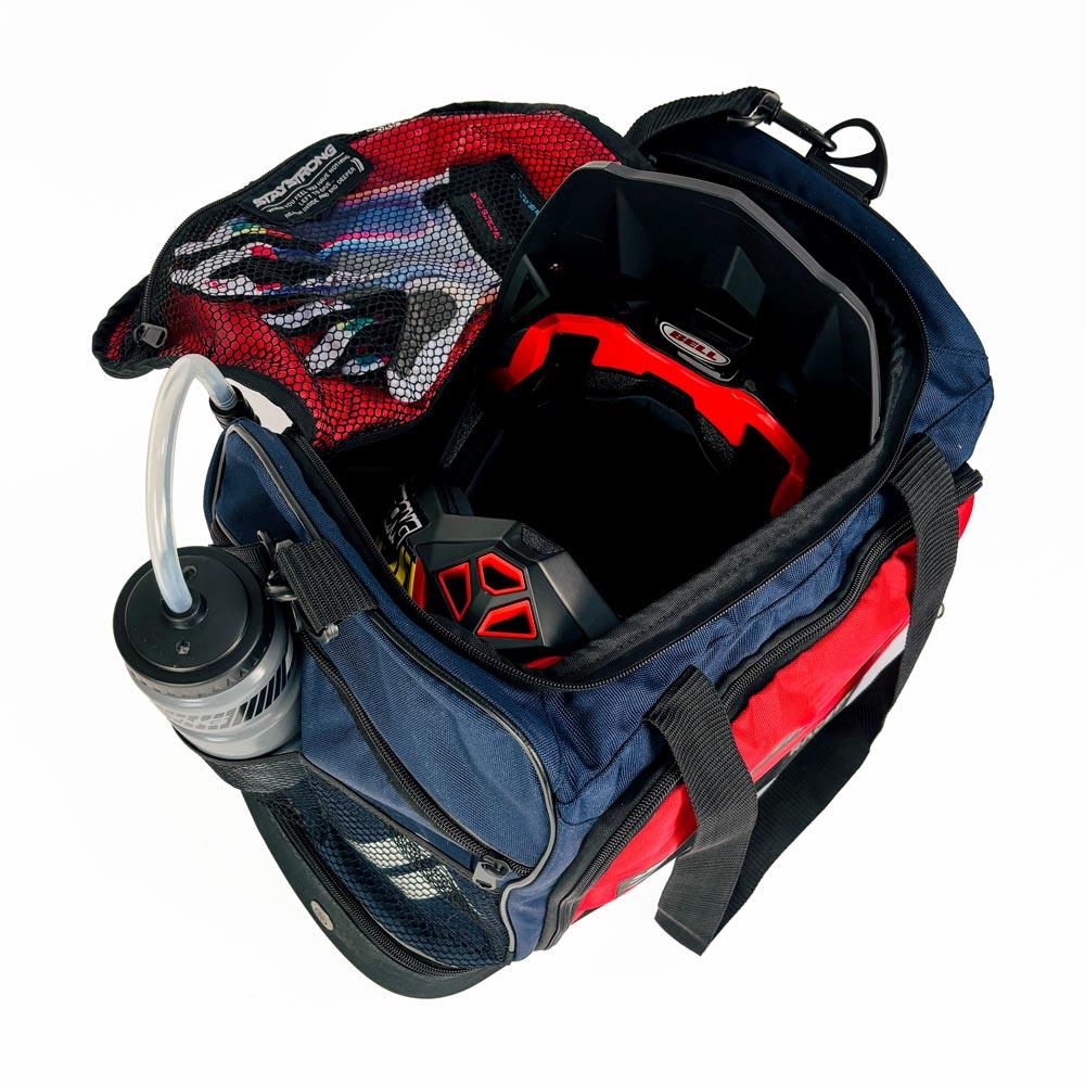 Stay Strong Chevron Kit/Helmet Bag - Navy and Red