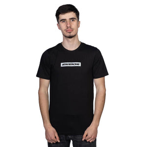 Stay Strong Word Box Reflective T-Shirt - Black