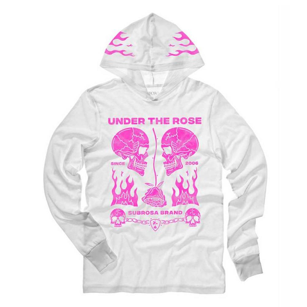 Subrosa Rose Malone Hooded Long Sleeve T-shirt - White