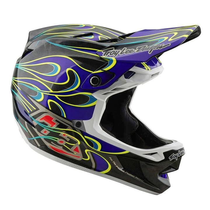 Troy Lee D4 Carbon MIPS Race Helmet - Torched Black/Purple