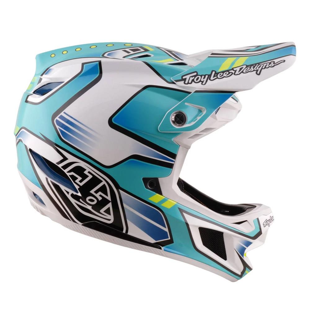 Troy Lee D4 Composite Race Helmet - Crest Real Teal