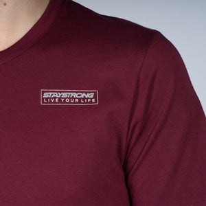 Stay Strong Authentic Box Camiseta - Maroon