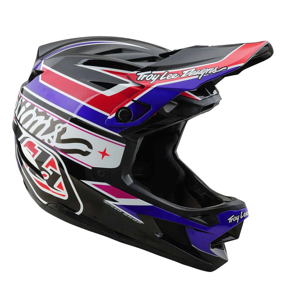 Troy Lee D4 Polyacrylate MIPS Race Helmet - Linear Black