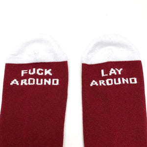 Cult Big Logo Crew Socks - Burgundy