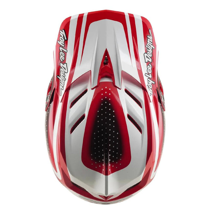 Troy Lee D4 Polyacrylite MIPS Race Helmet - The Line Fire/White