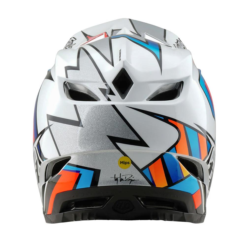 Troy Lee D4 Composite MIPS Race Helmet - Frames White/Silver