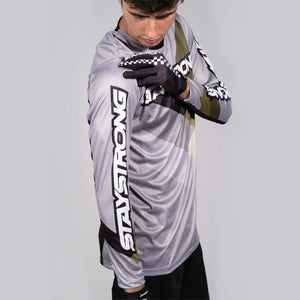 Stay Strong Chevron Race Jersey - Grey