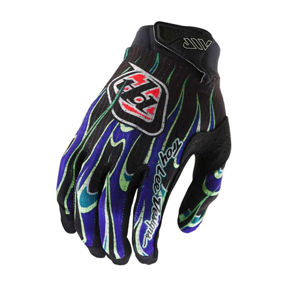 Troy Lee Air BMX Race Gloves - Torched Black/Purple