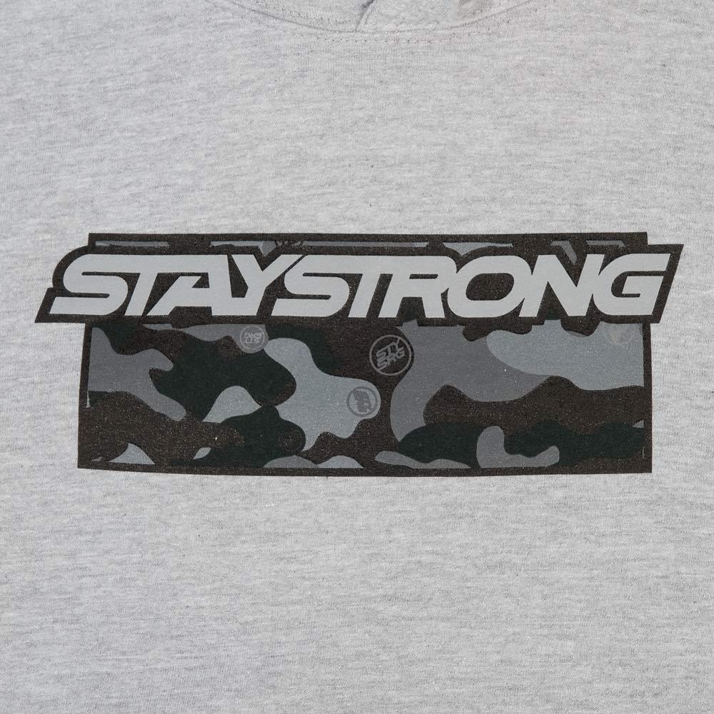 Stay Strong Camo Youth Hooded Sweat - Moon Dust Grey