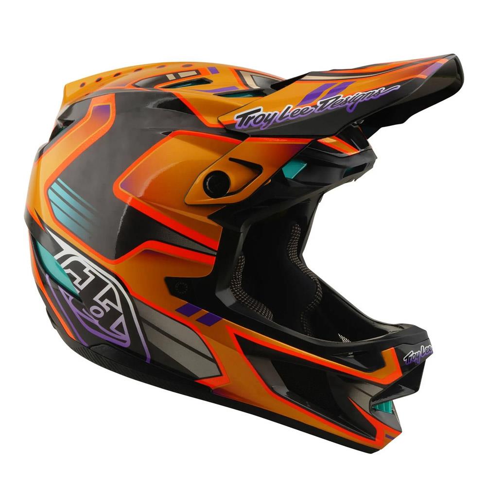 Troy Lee D4 Carbon MIPS Race Helmet - Crest Gold