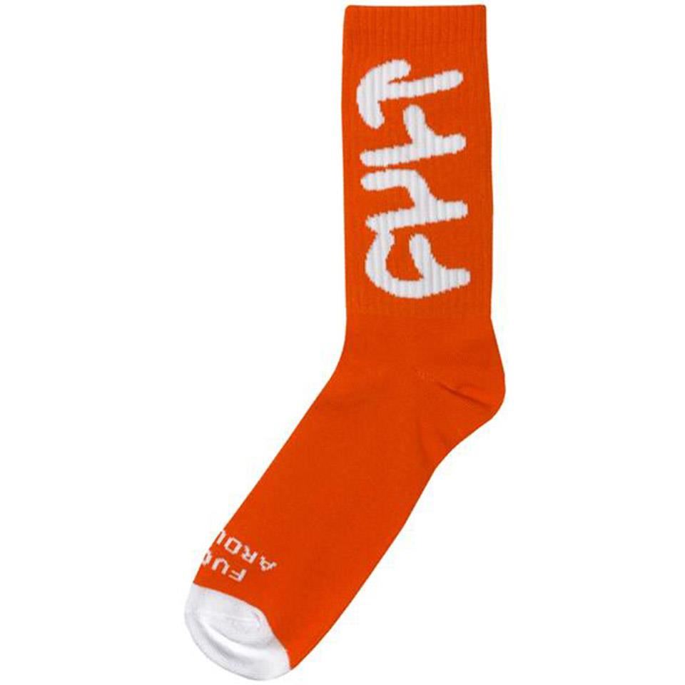 Cult Big Logo Crew Socks - Orange