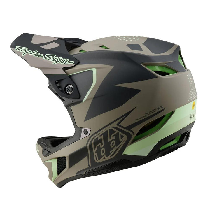 Troy Lee D4 Composite MIPS Race Helmet - Optic Timber