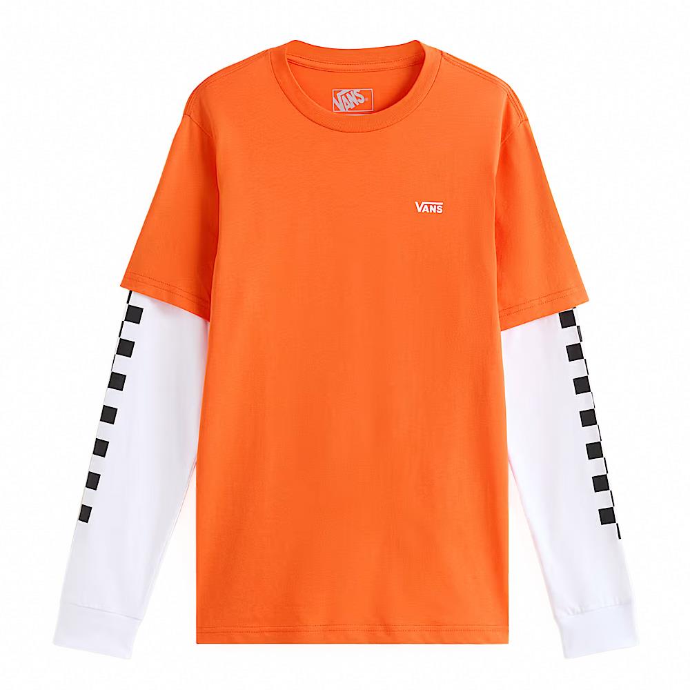 Vans Long Check Twofer Kids T-shirt - Flame