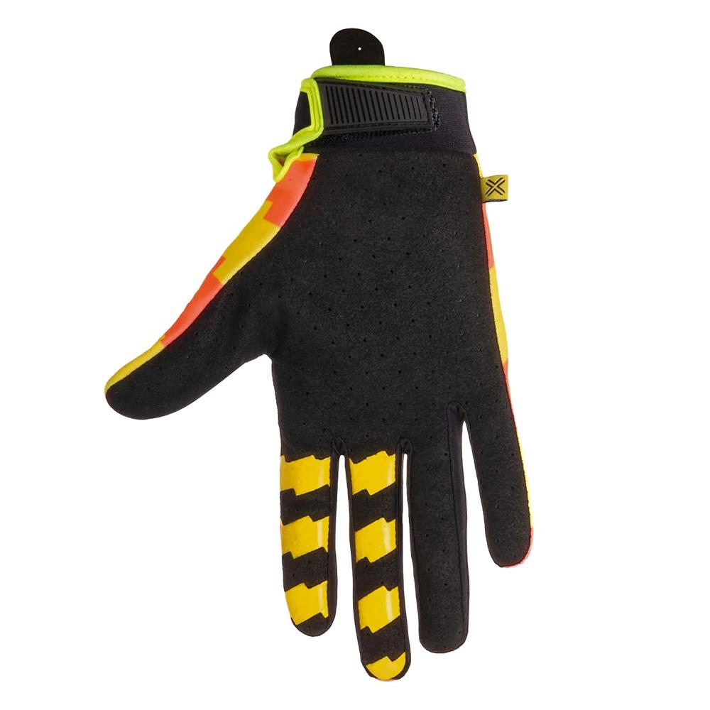 Fuse Chroma Campos Youth Gloves - Neon Yellow and Red