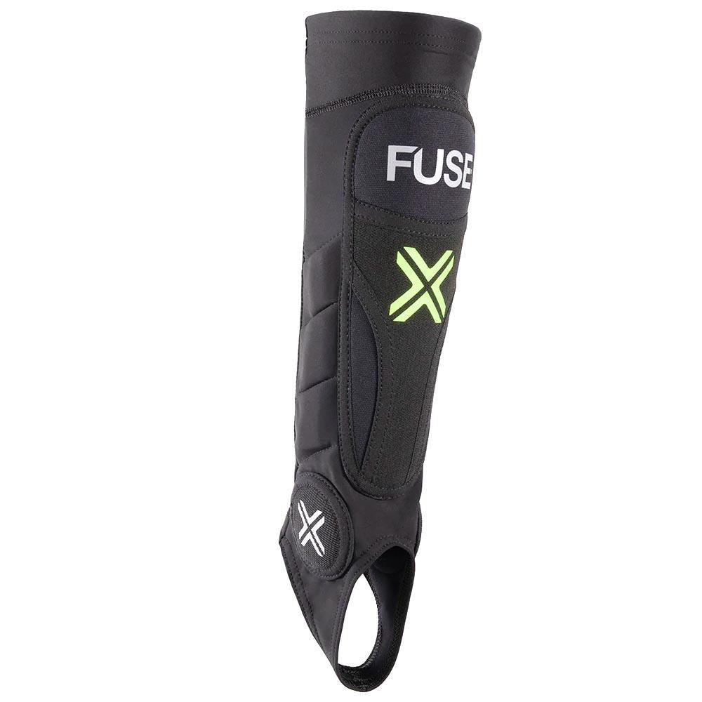 Fuse Omega Pro Shin/Ankle Combo Pads - Black/ Neon Yellow