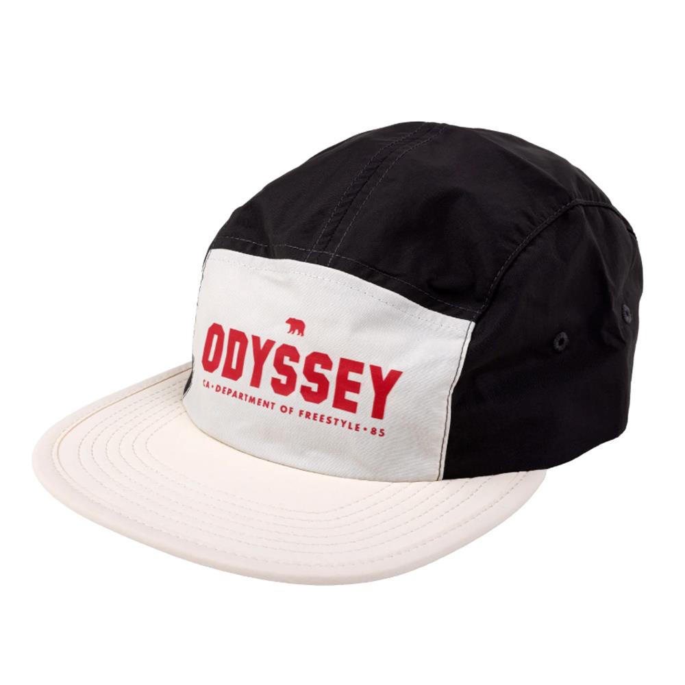 Odyssey Campus Nylon 5 Panel Camper Hat - Off White/Black